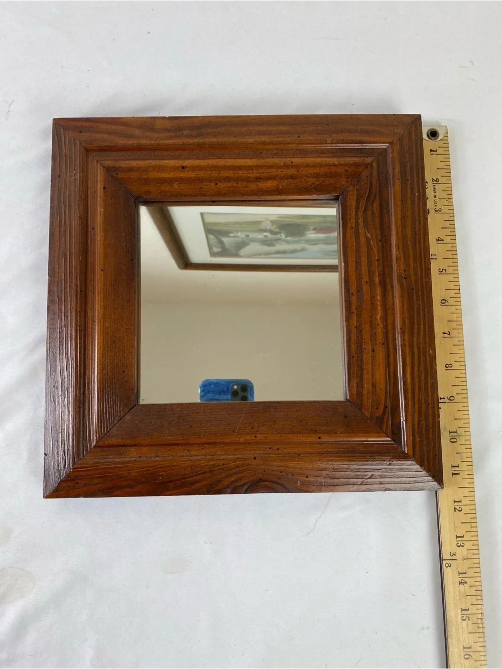 Rustic Brown Wood Framed Wall Mirror - Home Wall Decor Vintage